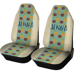 Pineapples and Coconuts Car Seat Covers (Set of Two) (Personalized)