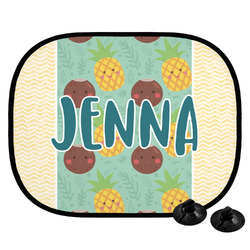 Pineapples and Coconuts Car Side Window Sun Shade (Personalized)