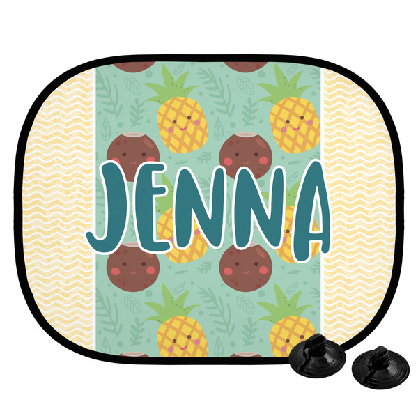Custom Pineapples and Coconuts Car Side Window Sun Shade (Personalized)