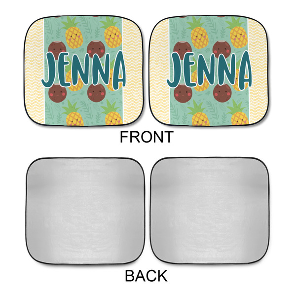 Pineapples and Coconuts Car Sun Shades - APPROVAL