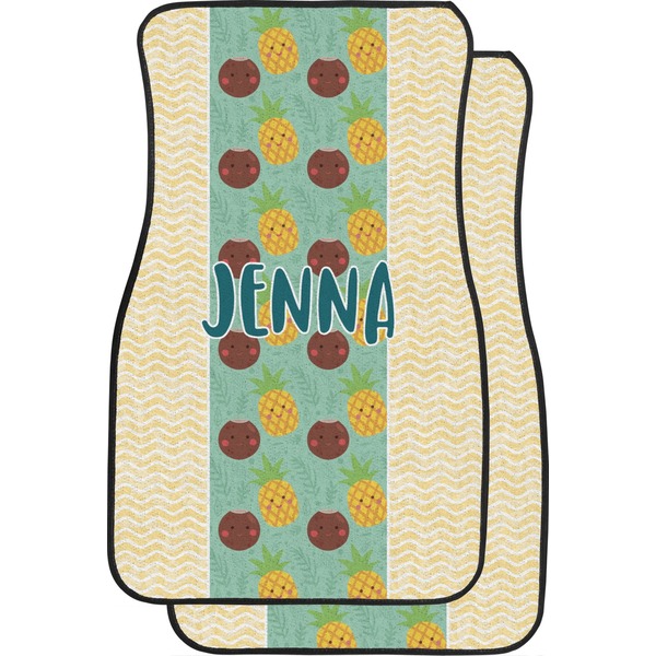 Custom Pineapples and Coconuts Car Floor Mats (Personalized)
