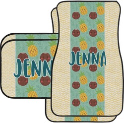 Pineapples and Coconuts Car Floor Mats (Personalized)