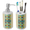 Pineapples and Coconuts Ceramic Bathroom Accessories Set (Personalized)