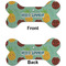 Pineapples and Coconuts Ceramic Flat Ornament - Bone Front & Back (APPROVAL)