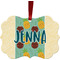 Pineapples and Coconuts Christmas Ornament (Front View)