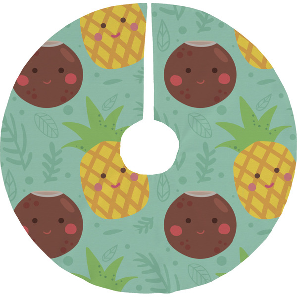 Custom Pineapples and Coconuts Tree Skirt