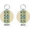 Pineapples and Coconuts Circle Keychain (Front + Back)