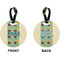 Pineapples and Coconuts Circle Luggage Tag (Front + Back)