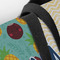Pineapples and Coconuts Closeup of Tote w/Black Handles