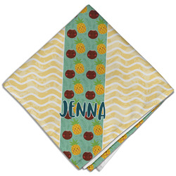 Pineapples and Coconuts Cloth Dinner Napkin - Single w/ Name or Text
