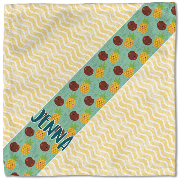 Pineapples and Coconuts Cloth Napkins - Personalized Lunch (Single Full Open)