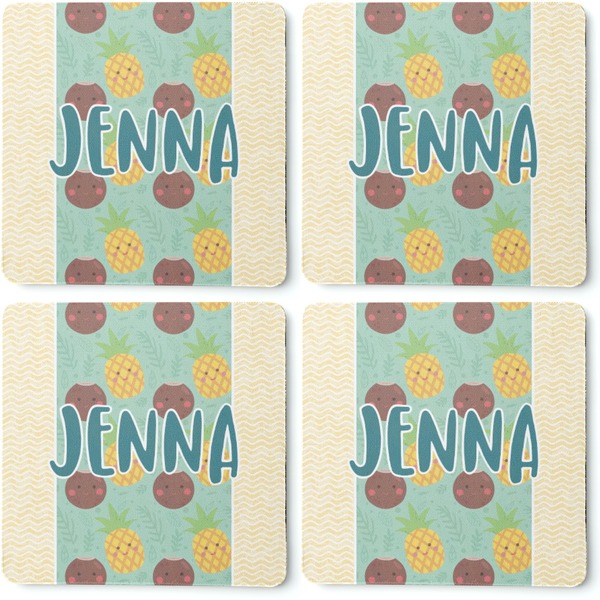 Pineapples and Coconuts Coaster Rubber Back - Apvl