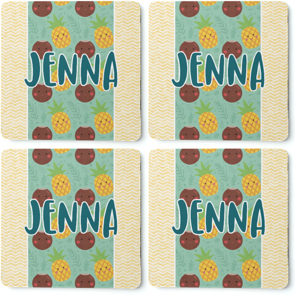 Pineapples and Coconuts Coaster Rubber Back - Apvl