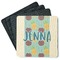 Pineapples and Coconuts Square Rubber Backed Coasters - Set of 4 (Personalized)