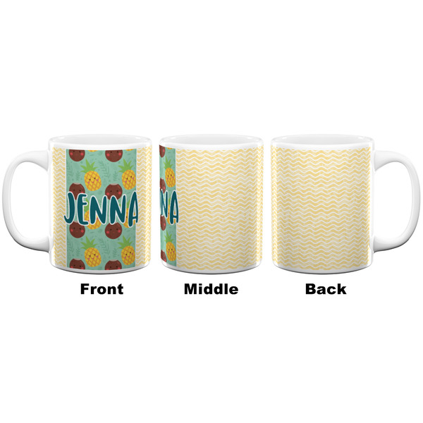 Pineapples and Coconuts Coffee Mug - 11 oz - White APPROVAL