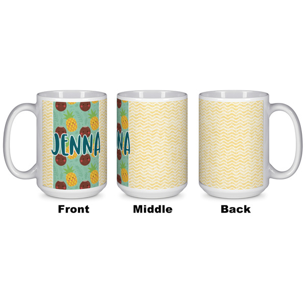 Pineapples and Coconuts Coffee Mug - 15 oz - White APPROVAL