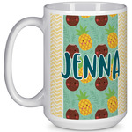 Pineapples and Coconuts 15 Oz Coffee Mug - White (Personalized)