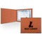 Pineapples and Coconuts Cognac Leatherette Diploma / Certificate Holders - Front only - Main