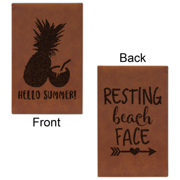 Pineapples and Coconuts Cognac Leatherette Journal - Double Sided - Apvl