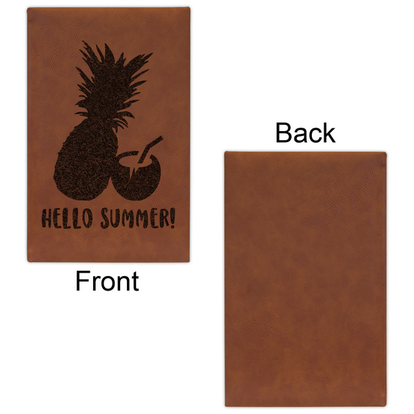 Pineapples and Coconuts Cognac Leatherette Journal - Single Sided - Apvl