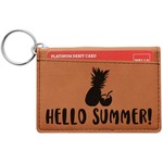 Pineapples and Coconuts Leatherette Keychain ID Holder - Double Sided (Personalized)