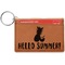 Pineapples and Coconuts Cognac Leatherette Keychain ID Holders - Front Credit Card