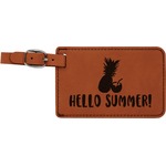 Pineapples and Coconuts Leatherette Luggage Tag (Personalized)
