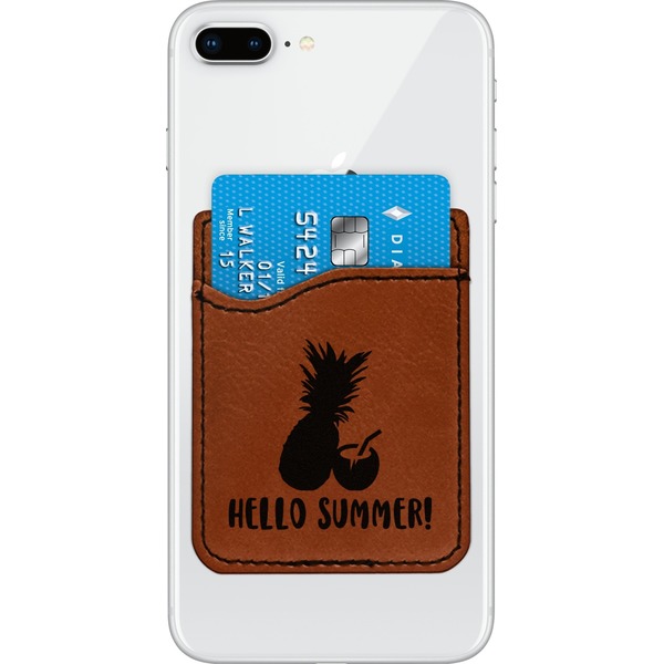 Custom Pineapples and Coconuts Leatherette Phone Wallet (Personalized)