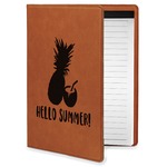 Pineapples and Coconuts Leatherette Portfolio with Notepad - Small - Single Sided (Personalized)