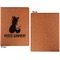 Pineapples and Coconuts Cognac Leatherette Portfolios with Notepad - Small - Single Sided- Apvl