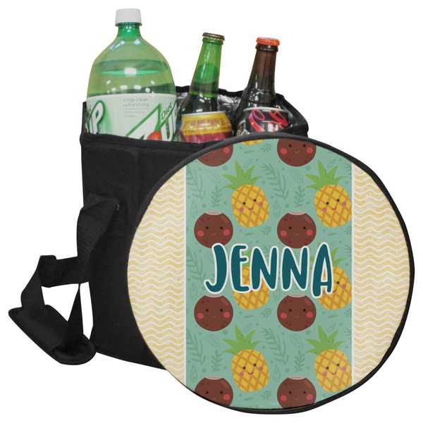 Custom Pineapples and Coconuts Collapsible Cooler & Seat (Personalized)