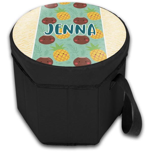 Pineapples and Coconuts Collapsible Personalized Cooler & Seat (Closed)