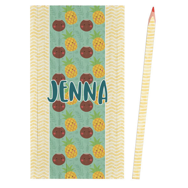 Pineapples and Coconuts Colored Pencils - Front View