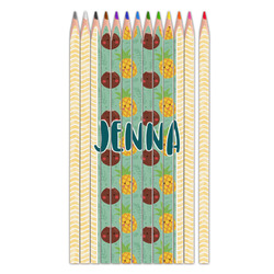 Pineapples and Coconuts Colored Pencils (Personalized)