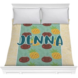 Pineapples and Coconuts Comforter - Full / Queen (Personalized)