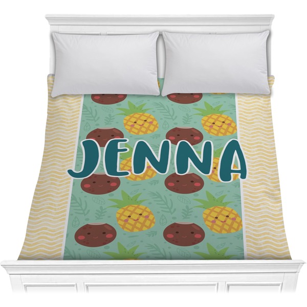Custom Pineapples and Coconuts Comforter - Full / Queen (Personalized)