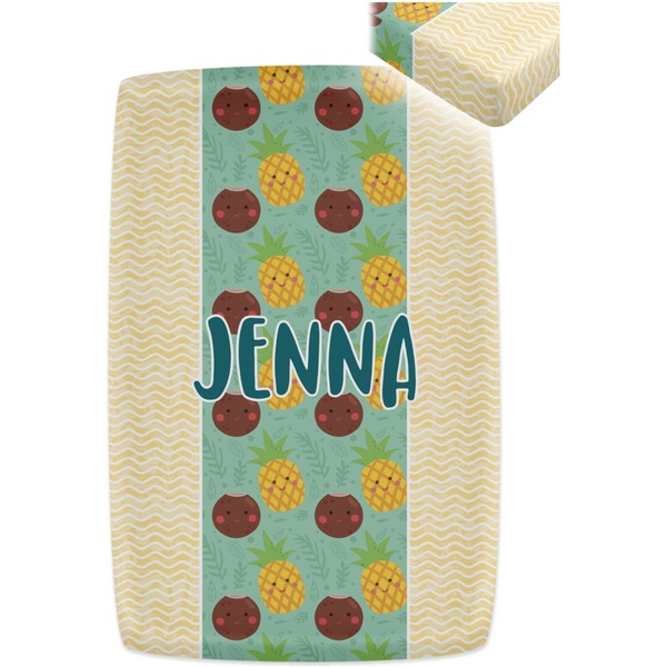 Pineapples and Coconuts Crib Fitted Sheet - Apvl