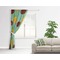 Pineapples and Coconuts Curtain With Window and Rod - in Room Matching Pillow