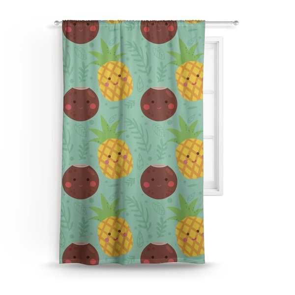 Custom Pineapples and Coconuts Curtain
