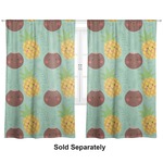 Pineapples and Coconuts Curtain Panel - Custom Size