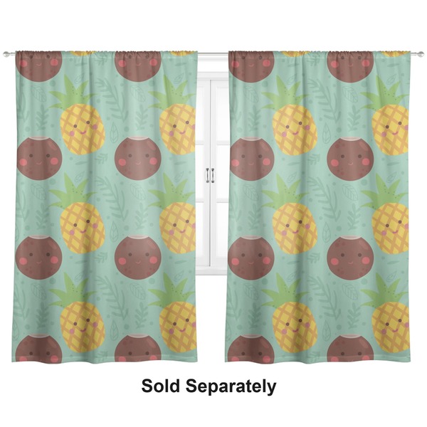 Pineapples and Coconuts Curtains