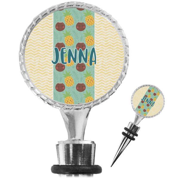 Custom Pineapples and Coconuts Wine Bottle Stopper (Personalized)