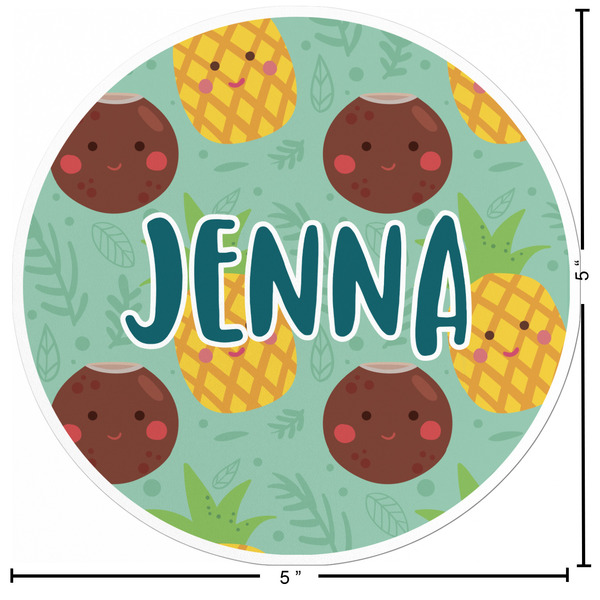 Pineapples and Coconuts Custom Shape Iron On Patches - L - APPROVAL