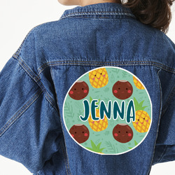 Pineapples and Coconuts Twill Iron On Patch - Custom Shape - 3XL - Set of 4 (Personalized)