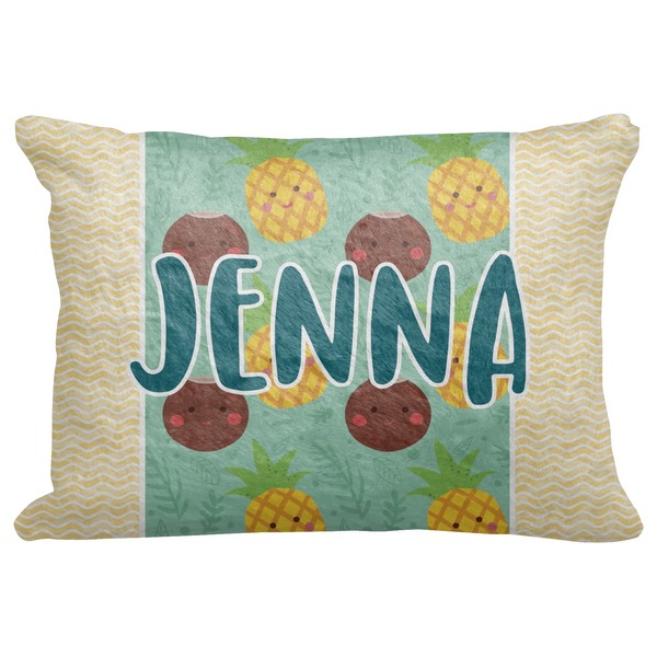 Custom Pineapples and Coconuts Decorative Baby Pillowcase - 16"x12" (Personalized)