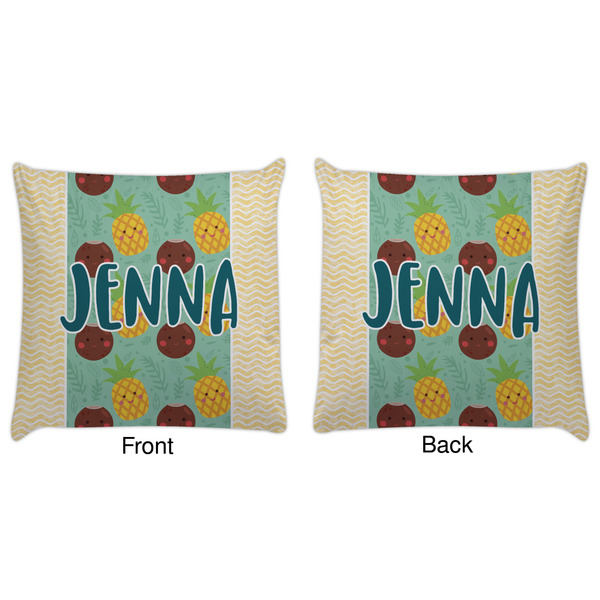 Pineapples and Coconuts Decorative Pillow Case - Approval