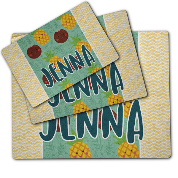 Pineapples and Coconuts Dog Food Mat - MAIN (sm, med, lrg)