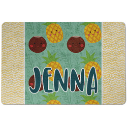 Pineapples and Coconuts Dog Food Mat w/ Name or Text