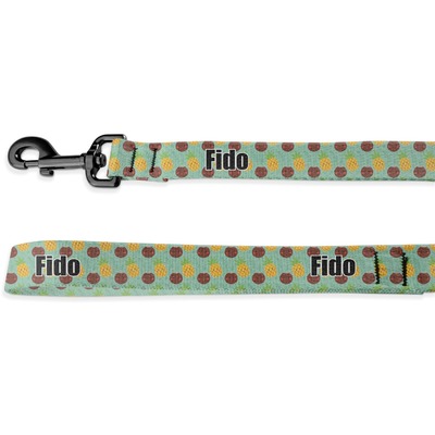 Pineapples and Coconuts Deluxe Dog Leash (Personalized)