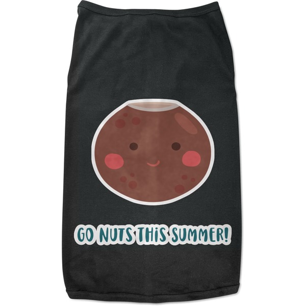 Custom Pineapples and Coconuts Black Pet Shirt (Personalized)